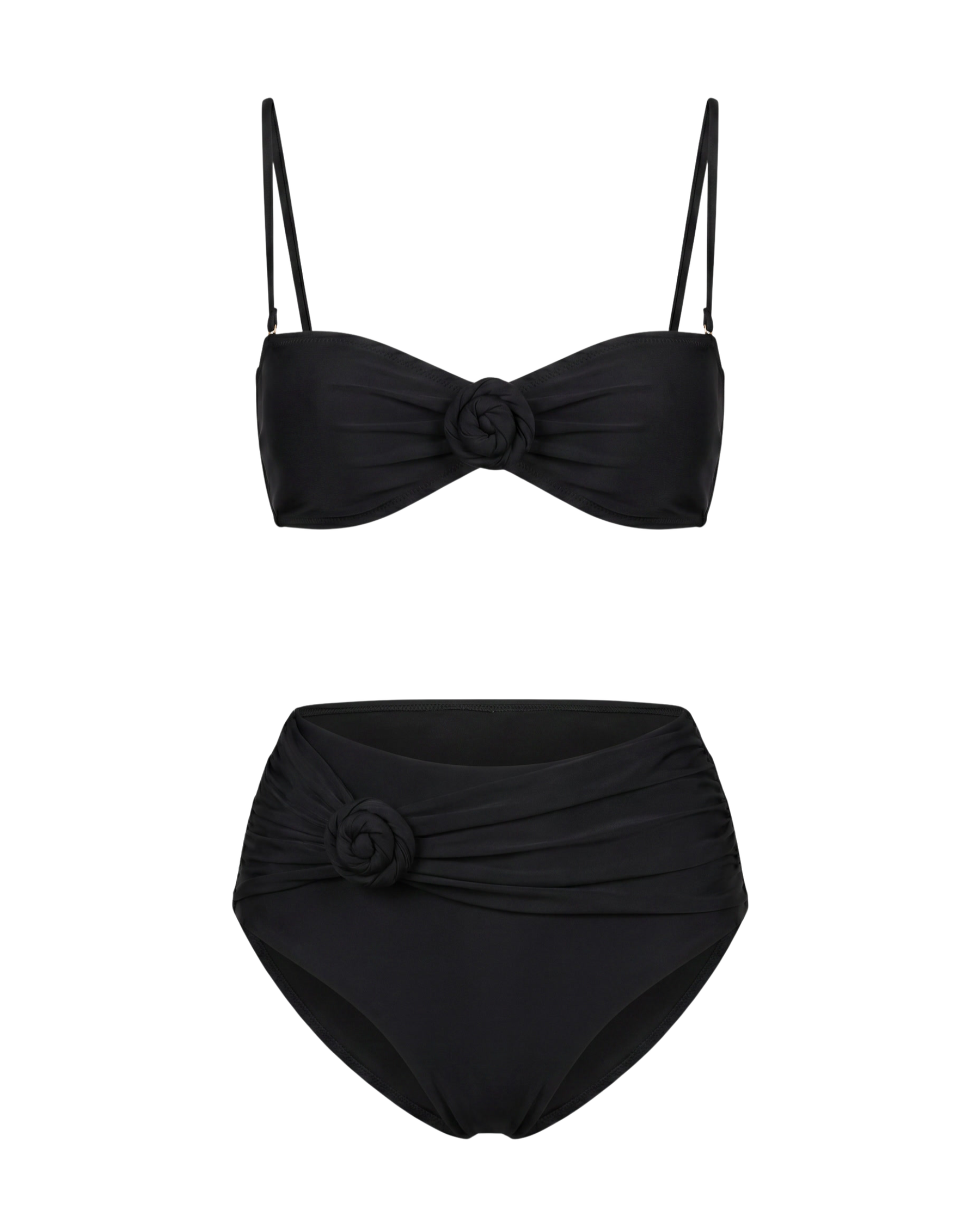 Áurea™ | Bikini de tiro alto con flores 3D aplicadas