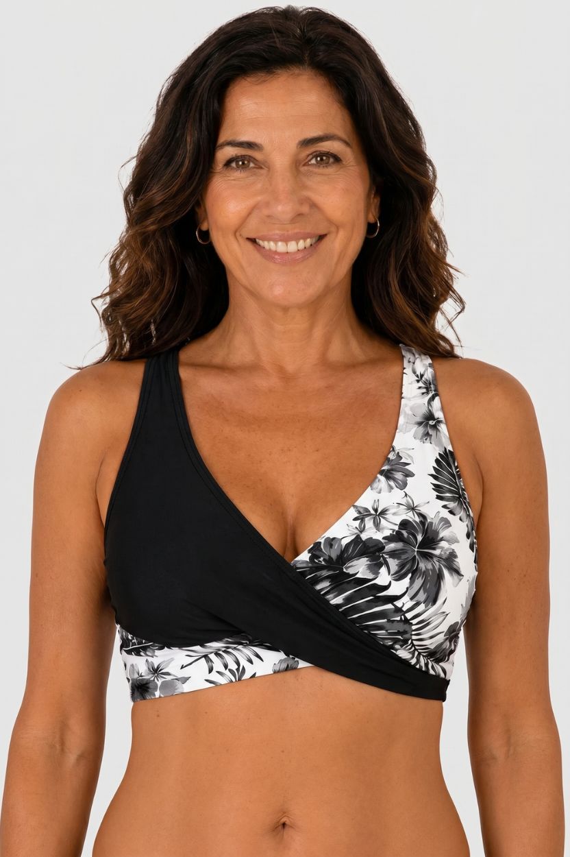 Bikini floral Moldeador de Cintura Alta