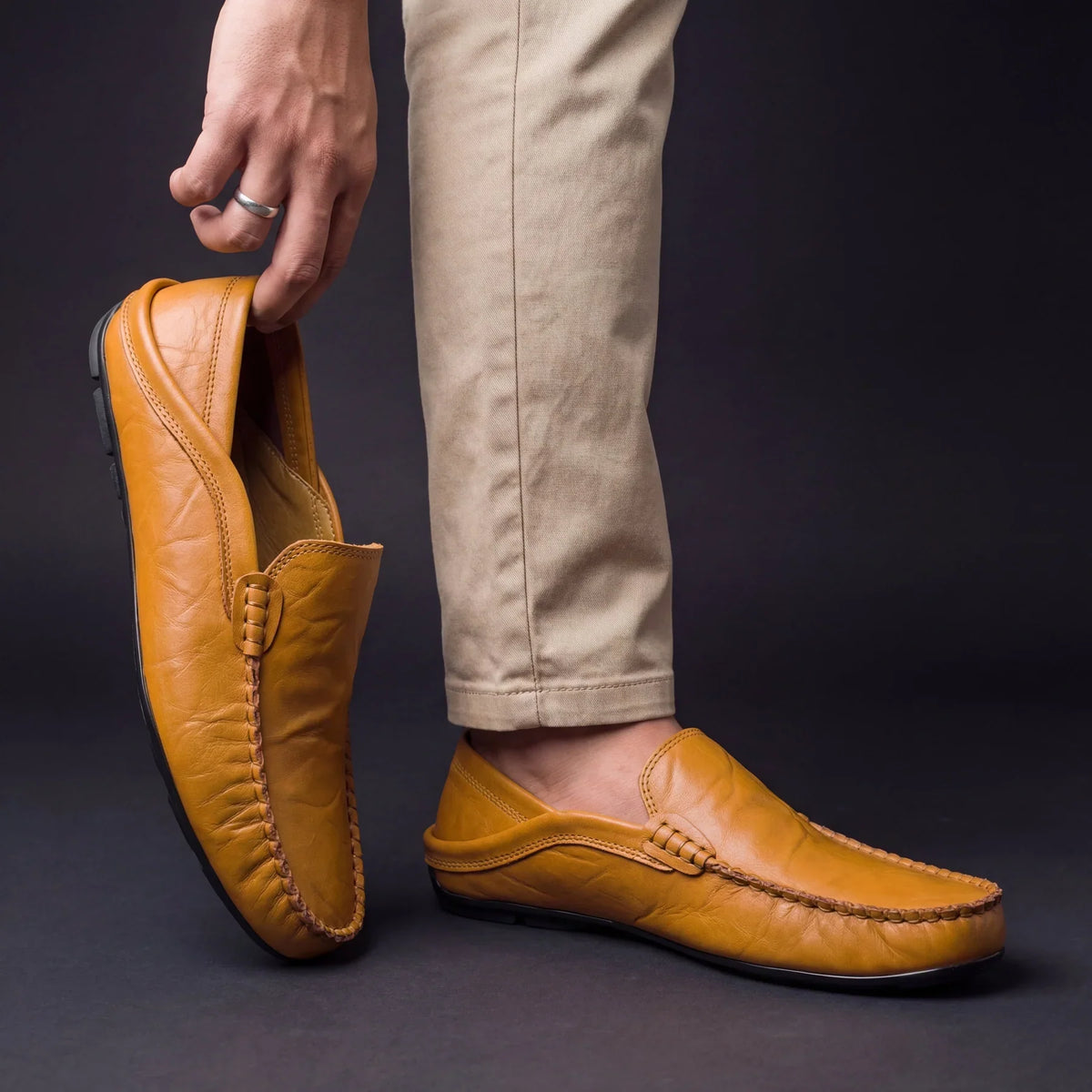 Mocasines de Piel con Soporte
