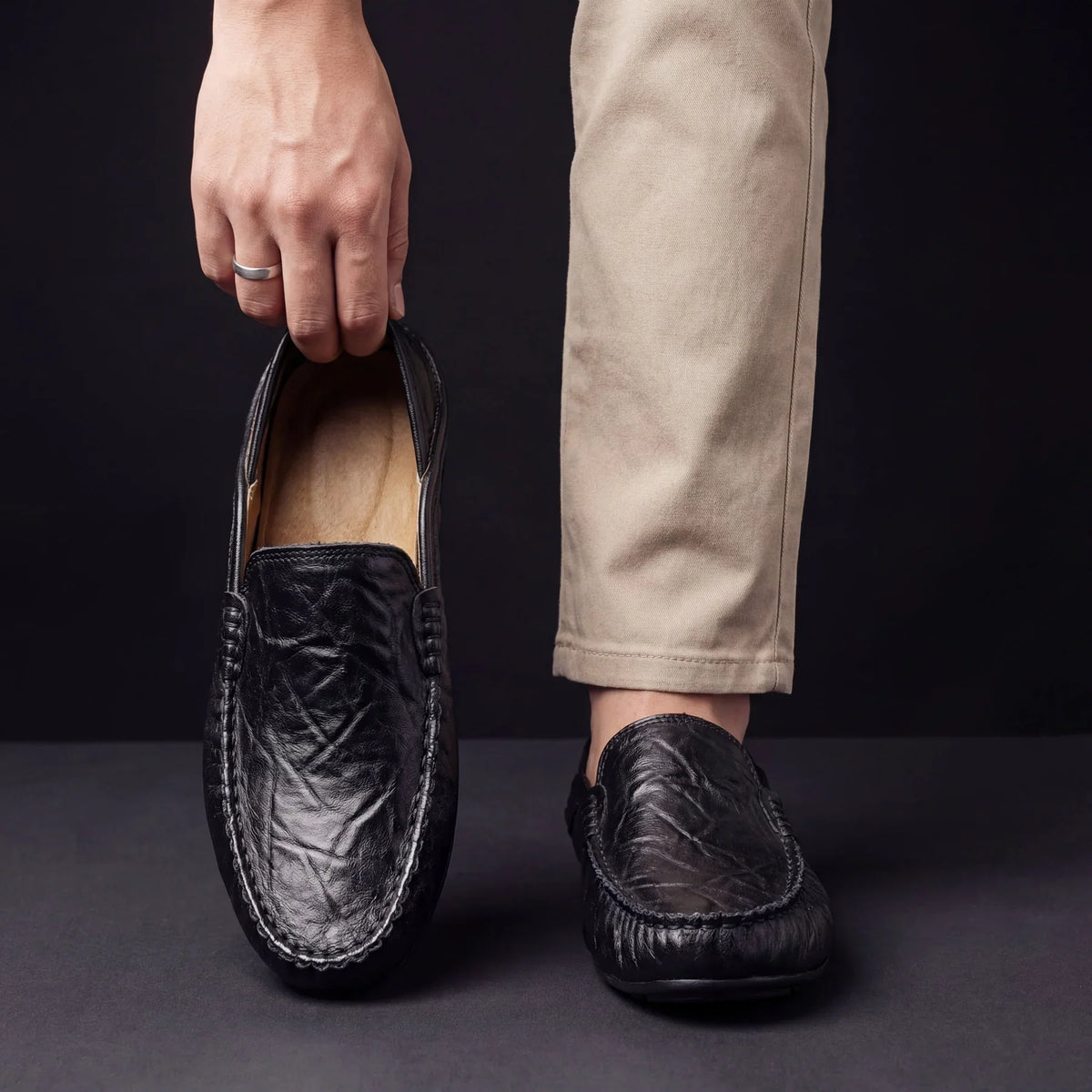 Mocasines de Piel con Soporte