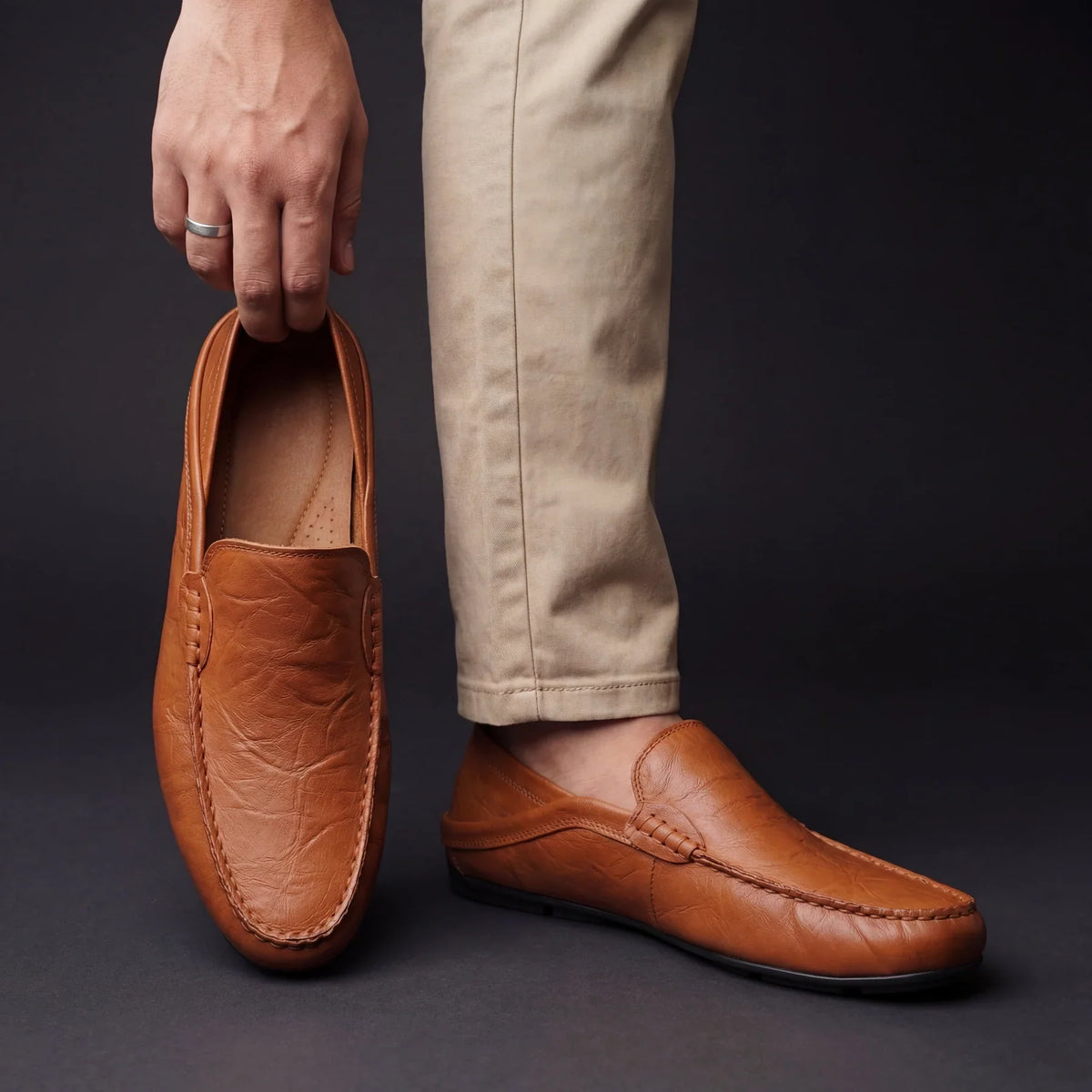 Mocasines de Piel con Soporte