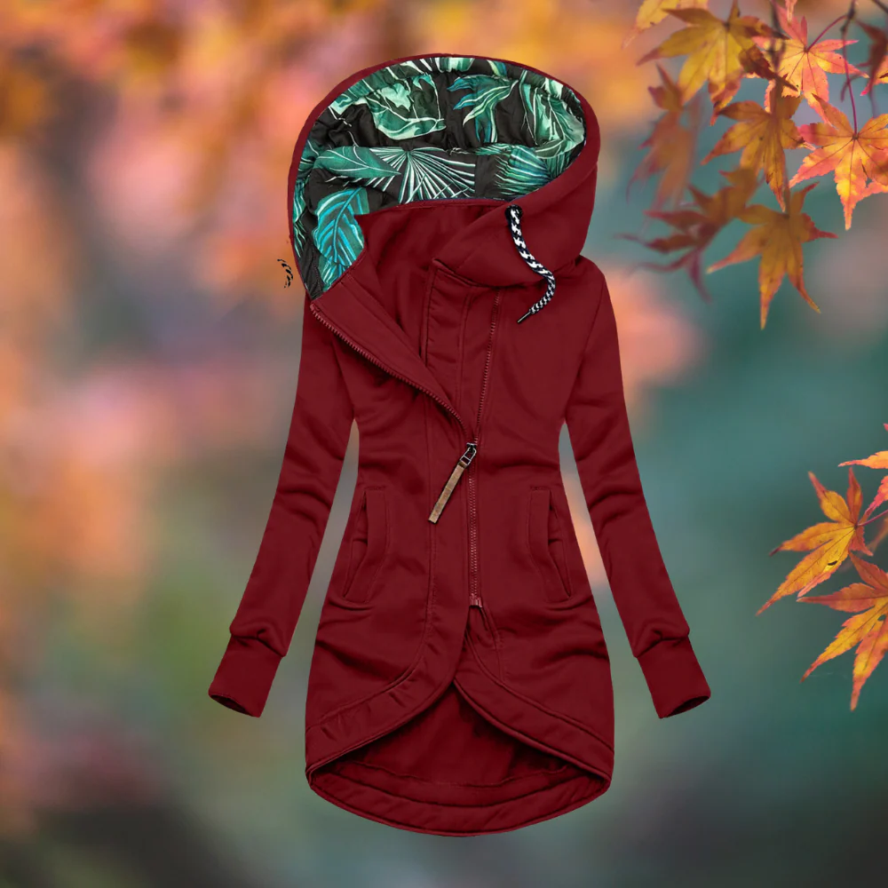 Chaqueta Ligera con Capucha y Tejido Elástico