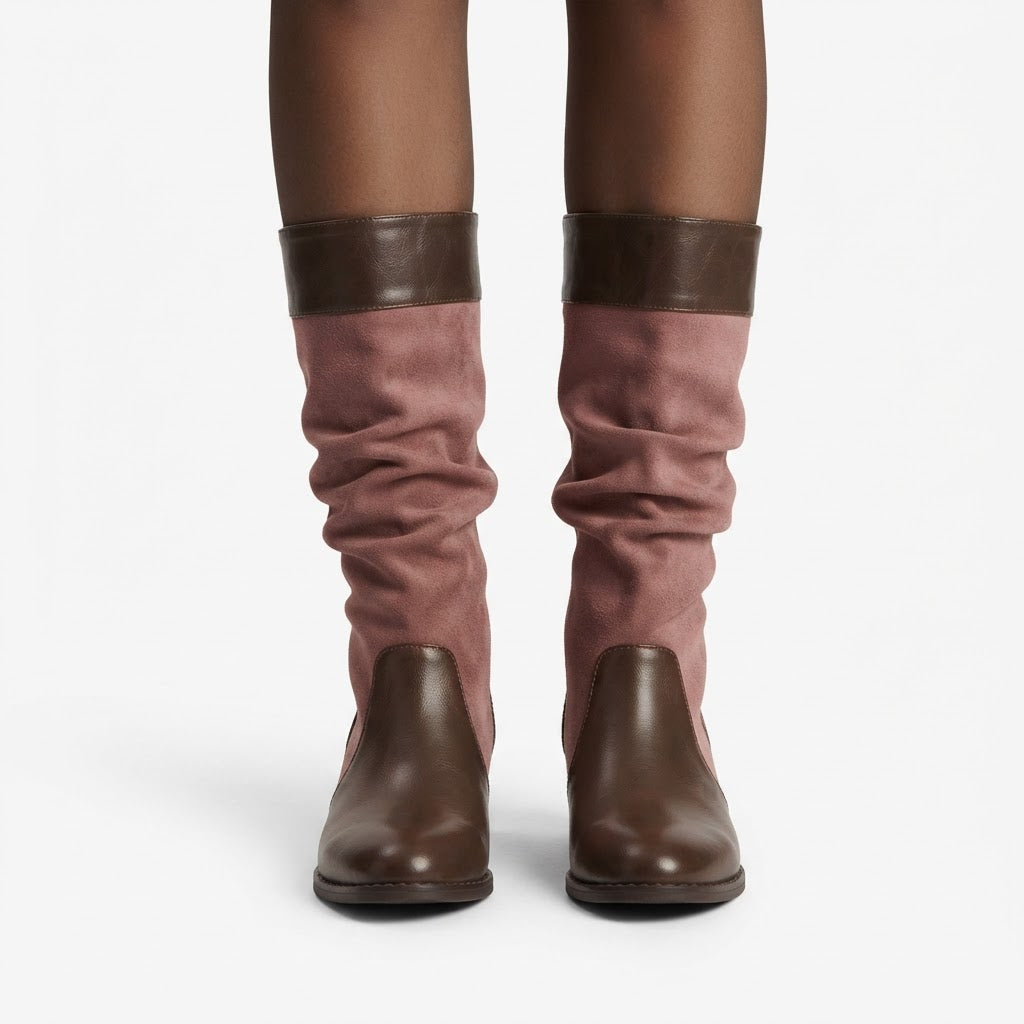 Botas Mujer Largas Retro Tacón Grueso