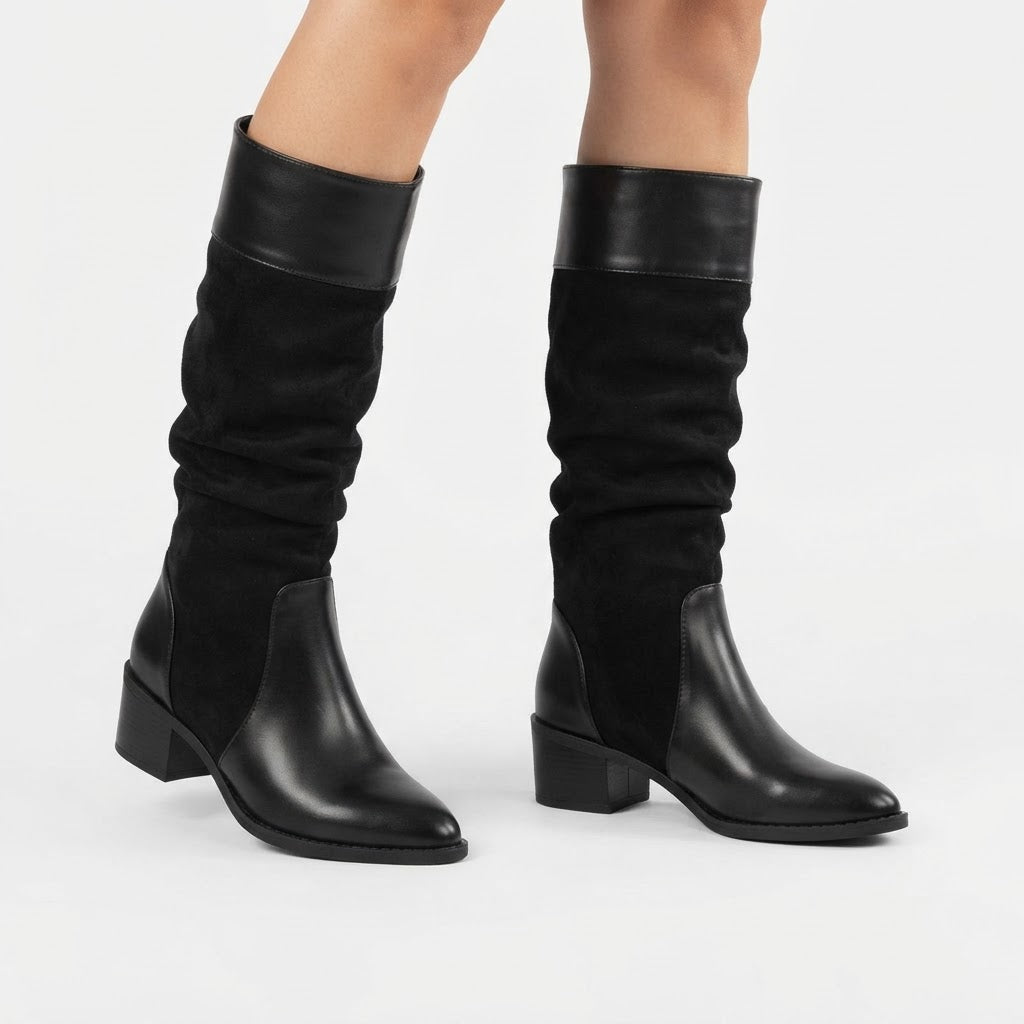 Botas Mujer Largas Retro Tacón Grueso
