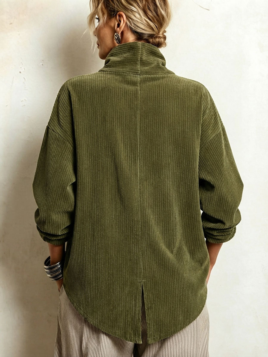 Sandra | Chaqueta oversize con cuello alto asimétrico