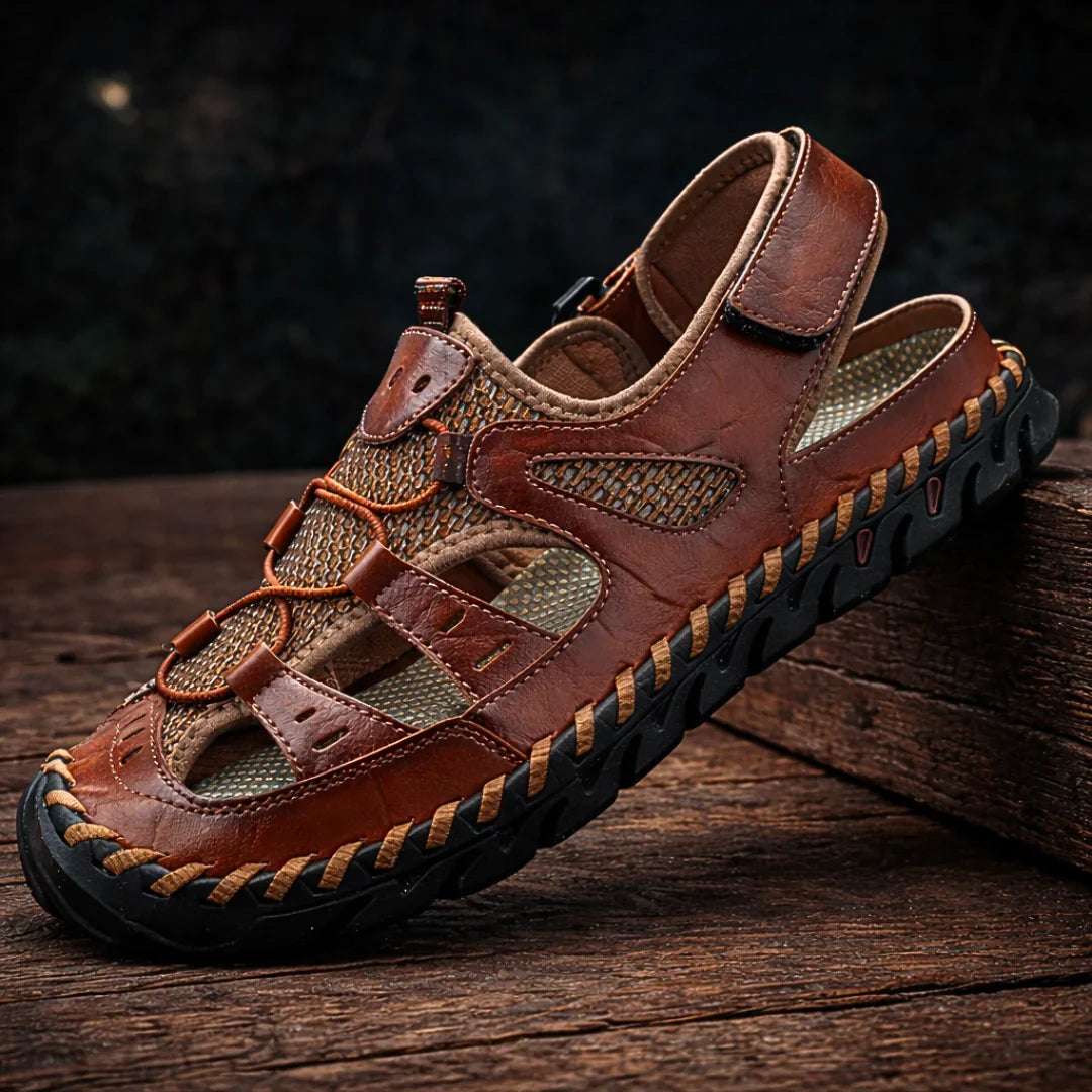 Sandalias de Cuero con Soporte