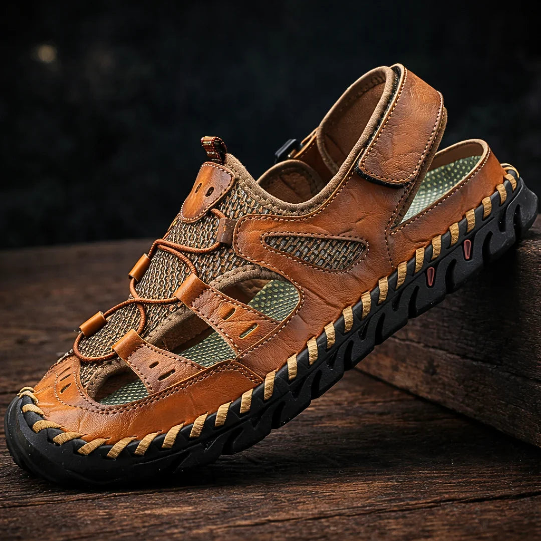 Sandalias de Cuero con Soporte