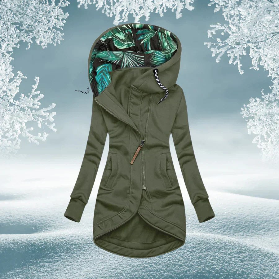 Chaqueta Ligera con Capucha y Tejido Elástico